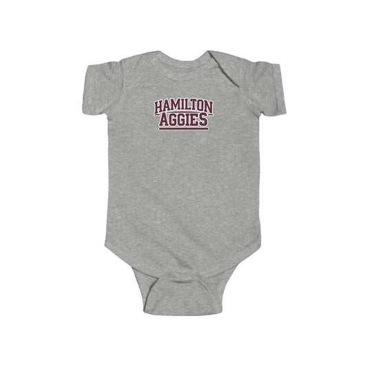 Short Sleeve Baby Bodysuit \ Hamilton Aggies \ HA2