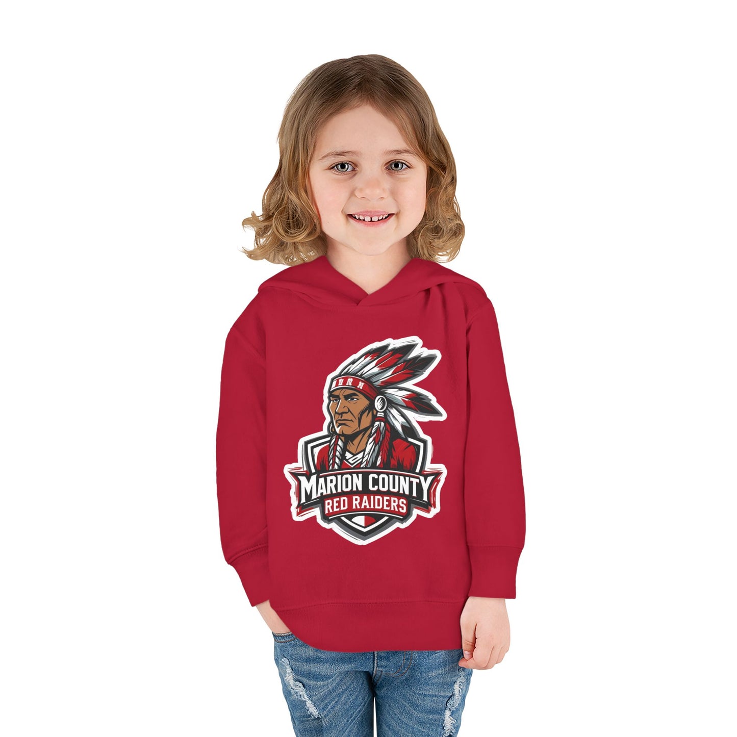 Toddler Hoodie Sweatshirt \ Marion County Red Raiders \ MC2