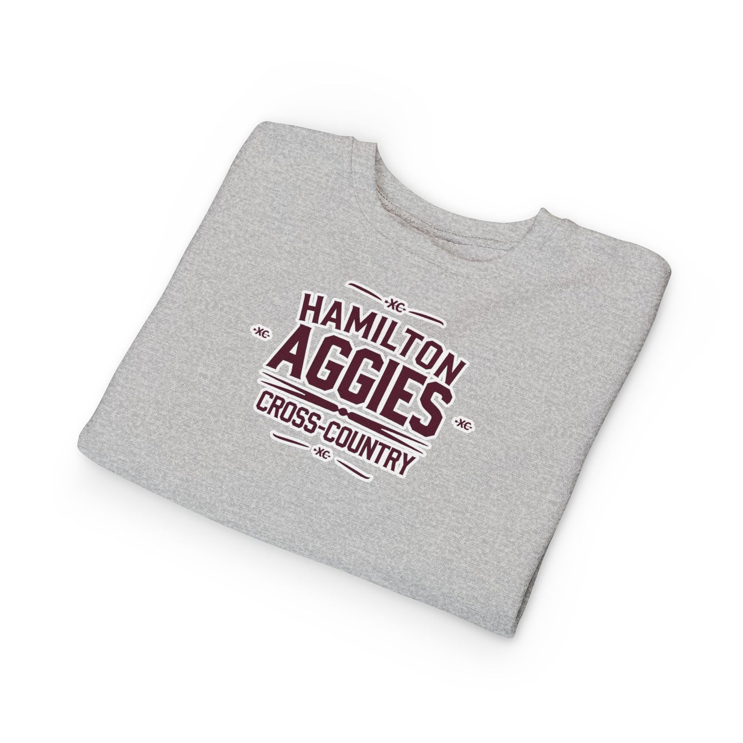 Toddler Crewneck Sweatshirt \ Hamilton Aggies Cross-Country \ HCC1