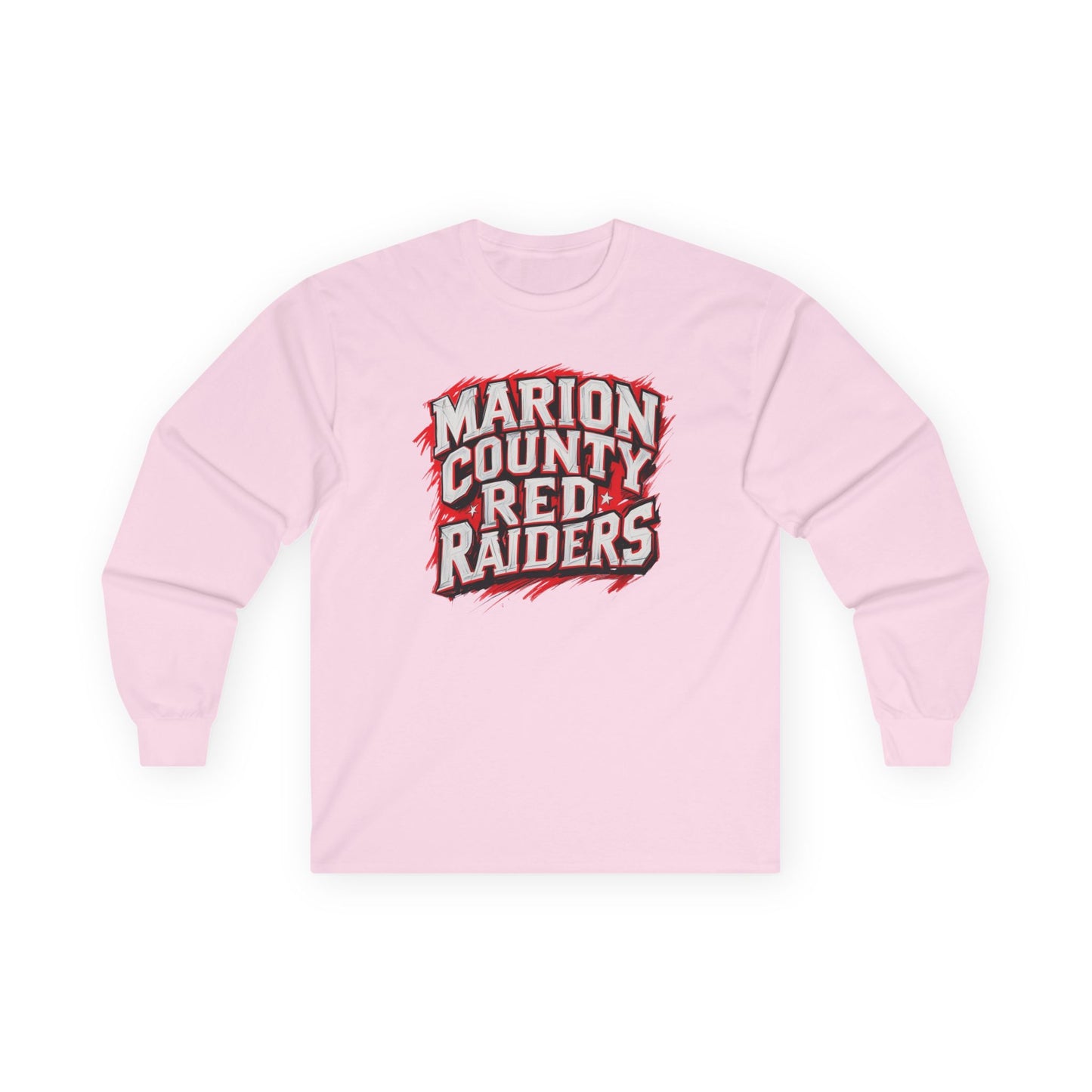 Adult Long Sleeve Tee \ Marion County Red Raiders \ MC1