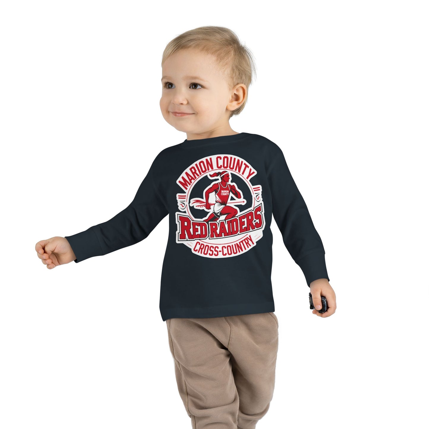 Toddler Long Sleeve Tee \ Marion County Red Raiders Cross-Country \ MCCC2