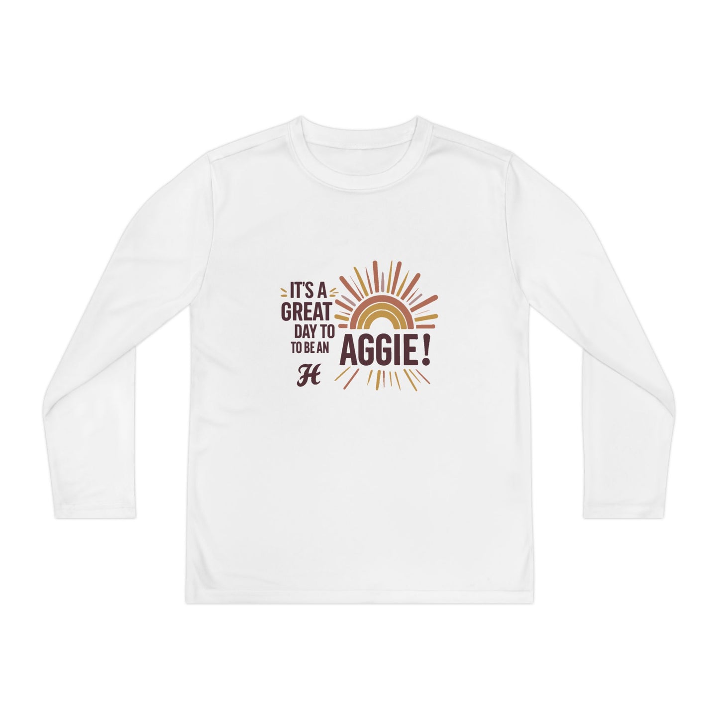 Youth Long Sleeve Tee \ It's a Great Day to be an Aggie! \ GDA1