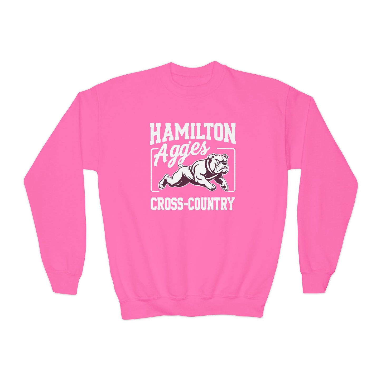 Youth Crewneck Sweatshirt \ Hamilton Aggies Cross-Country \ HCC2