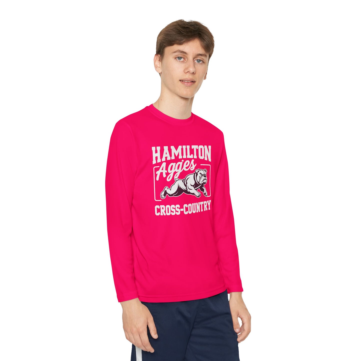Youth Long Sleeve Tee \ Hamilton Aggies Cross-Country \ HCC2