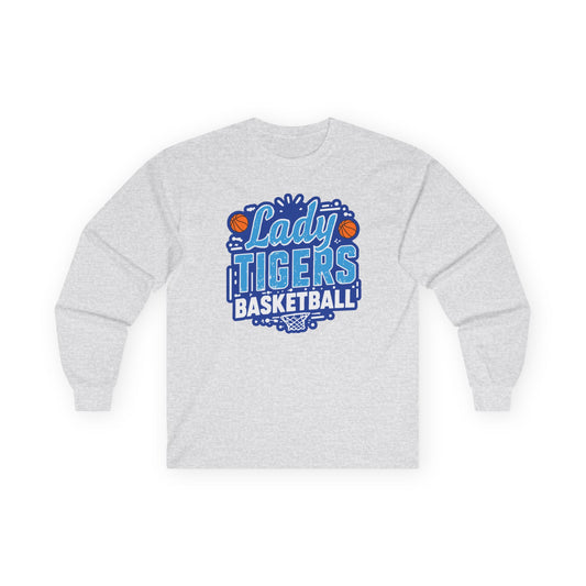 Adult Long Sleeve Tee \ Brilliant Tigers Basketball \ BTBKG1