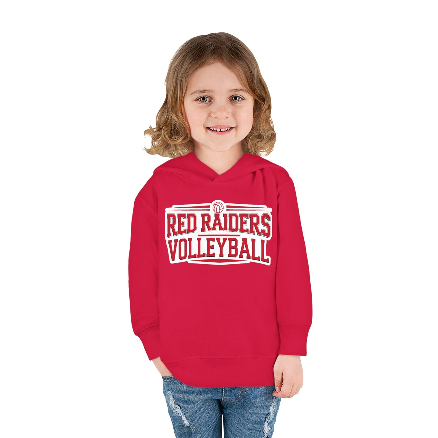 Toddler Hoodie Sweatshirt \ Marion County Red Raiders Volleyball \ MCV2