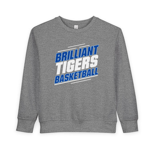 Toddler Crewneck Sweatshirt \ Brilliant Tigers Basketball \ BTBK2