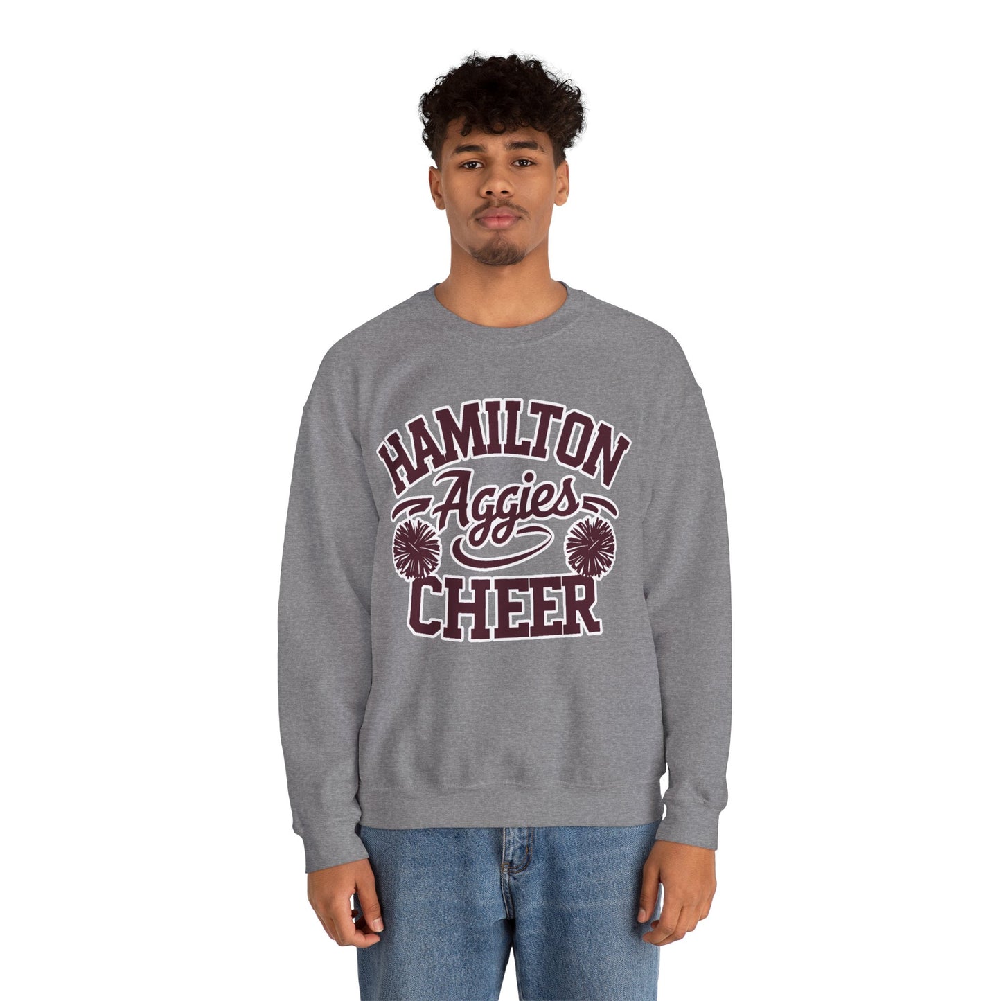 Adult Crewneck Sweatshirt \ Hamilton Aggies Cheer \ HAC2
