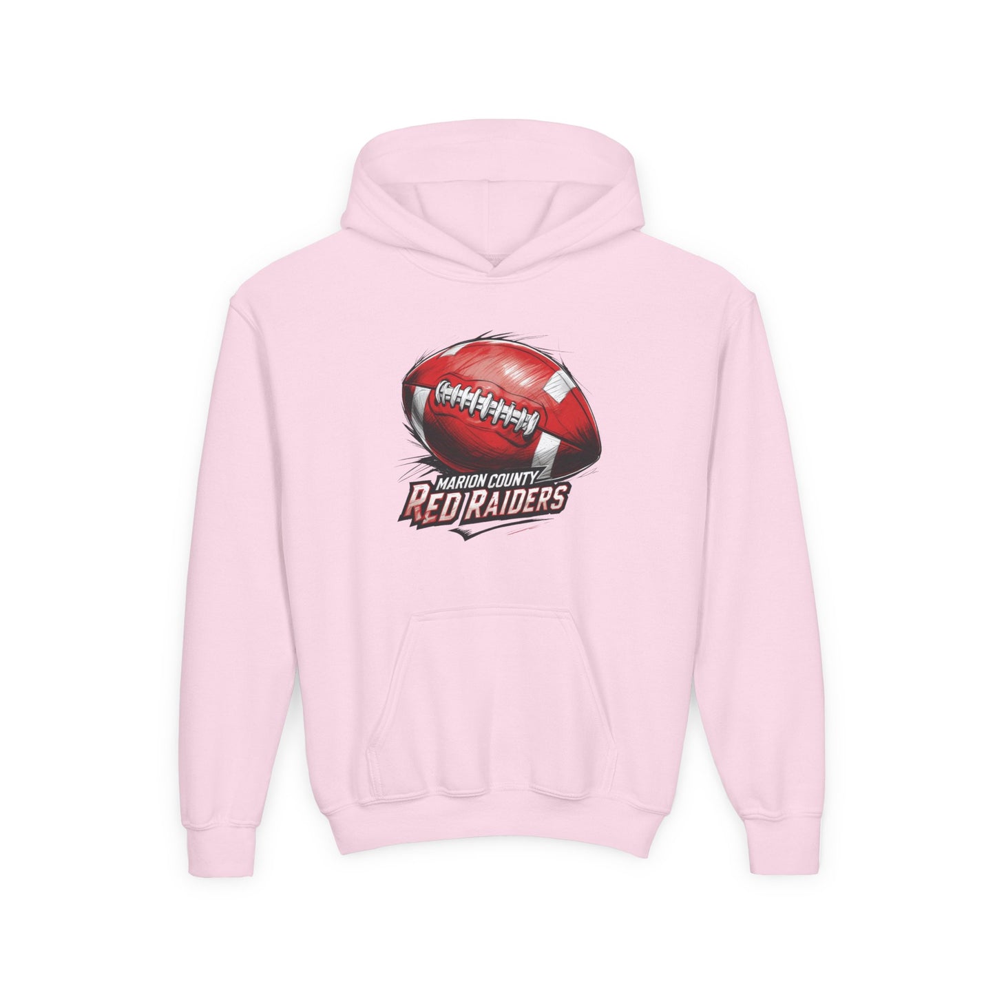 Youth Hoodie Sweatshirt \ Marion County Red Raiders Football \ MCF1