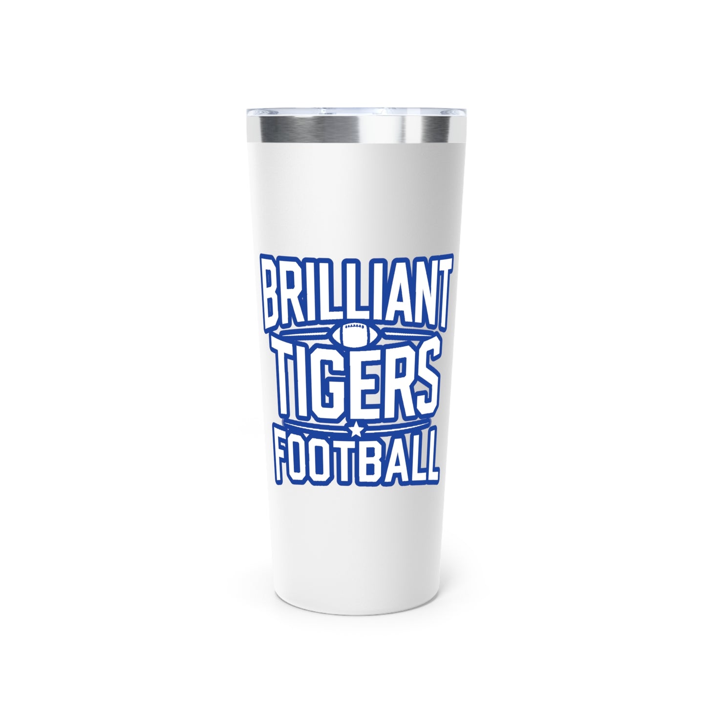 22oz Copper Insulated Tumbler \ Brilliant Tigers Football \ BTF1