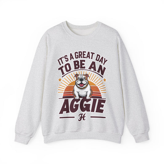 Adult Crewneck Sweatshirt \ It's a Great Day to be an Aggie! \ GDA3