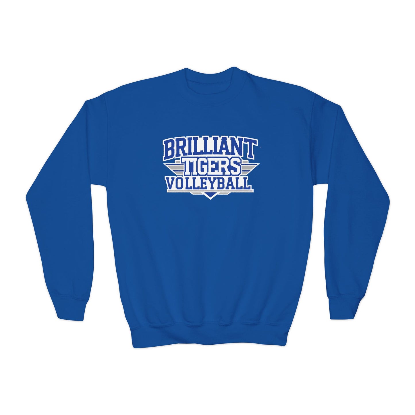 Youth Crewneck Sweatshirt \ Brilliant Tigers Volleyball \ BTV2