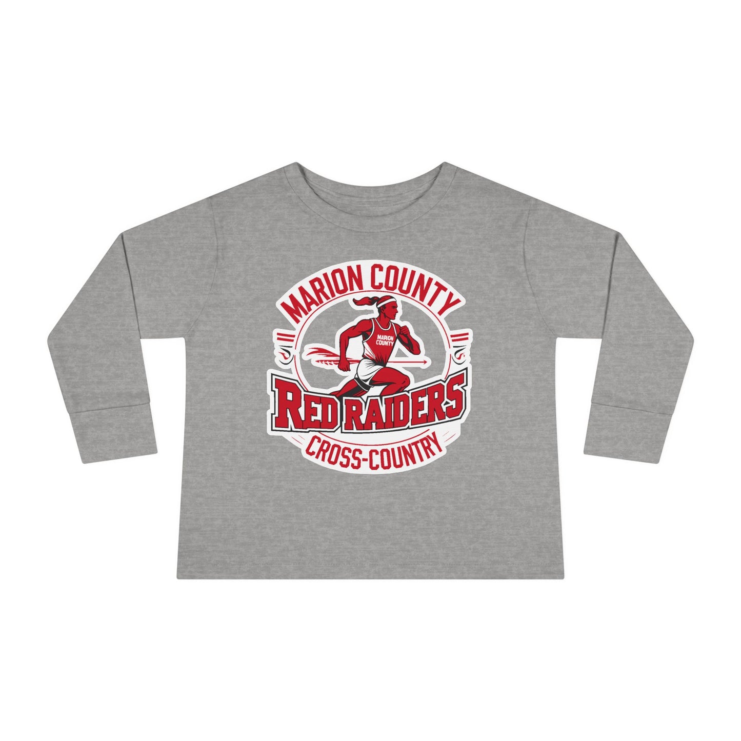 Toddler Long Sleeve Tee \ Marion County Red Raiders Cross-Country \ MCCC2