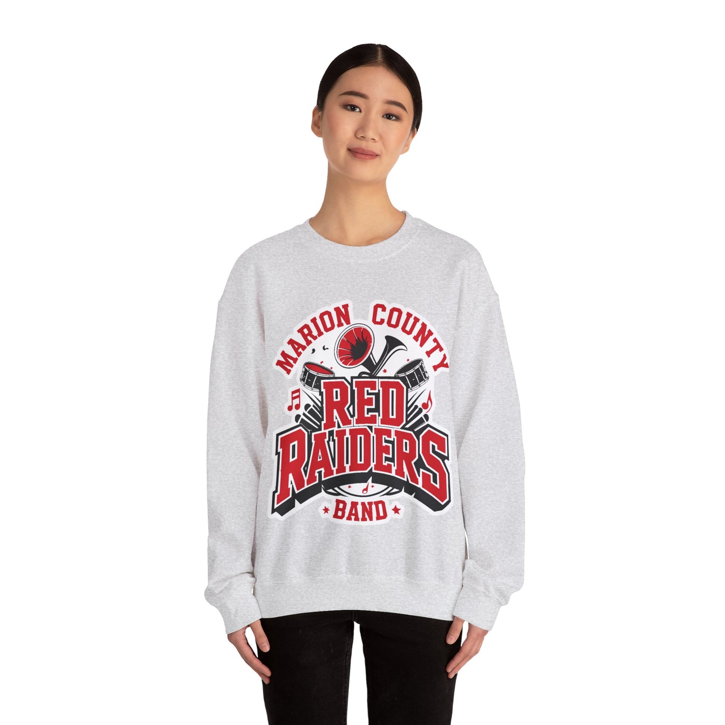 Adult Crewneck Sweatshirt \ Marion County Red Raiders Band \ MCB2
