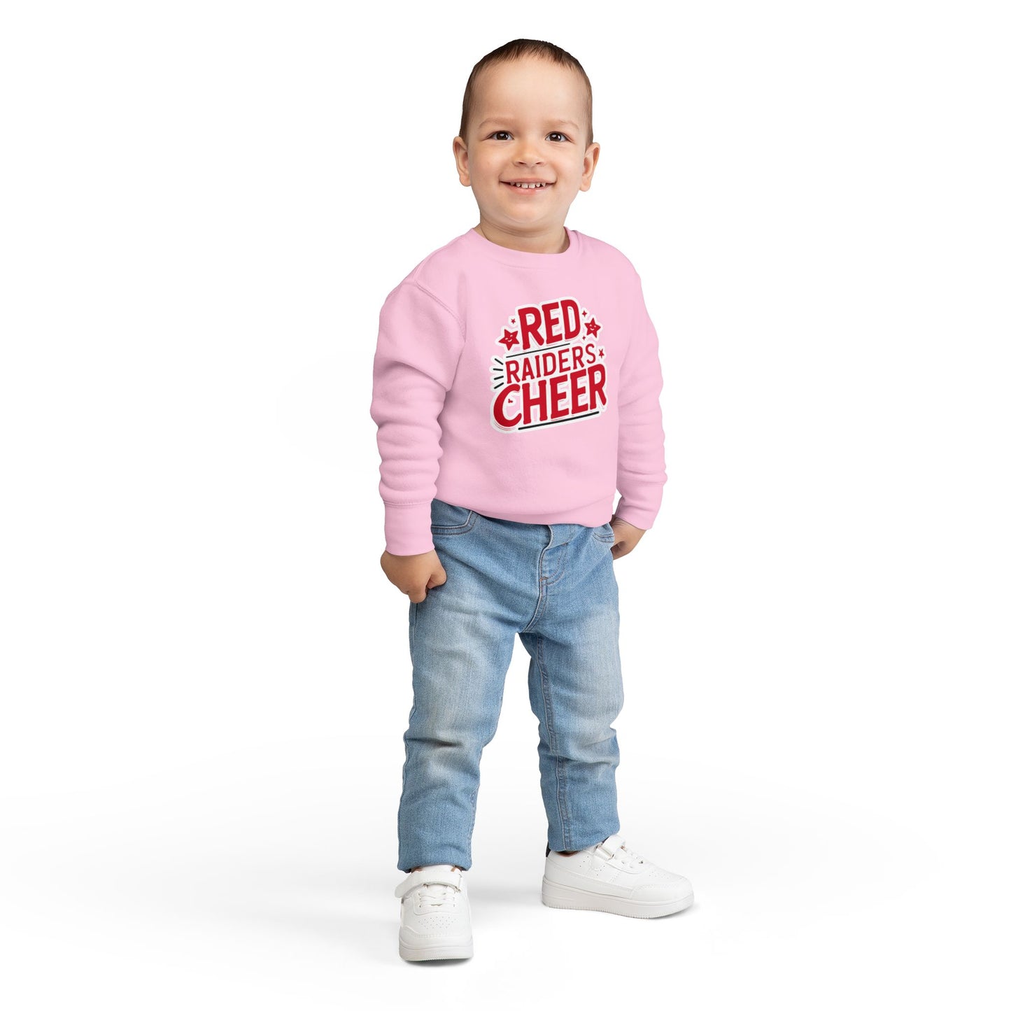 Toddler Crewneck Sweatshirt \ Marion County Red Raiders Cheer \ MCC2