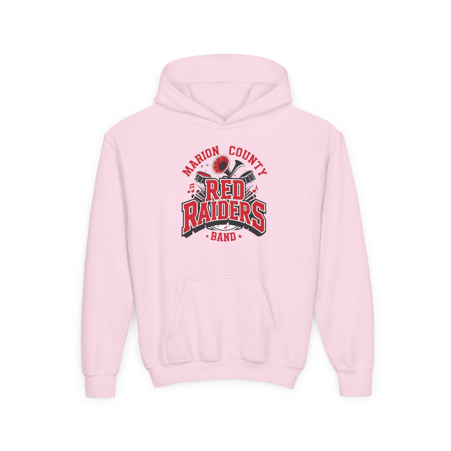 Youth Hoodie Sweatshirt \ Marion County Red Raiders Band \ MCB2