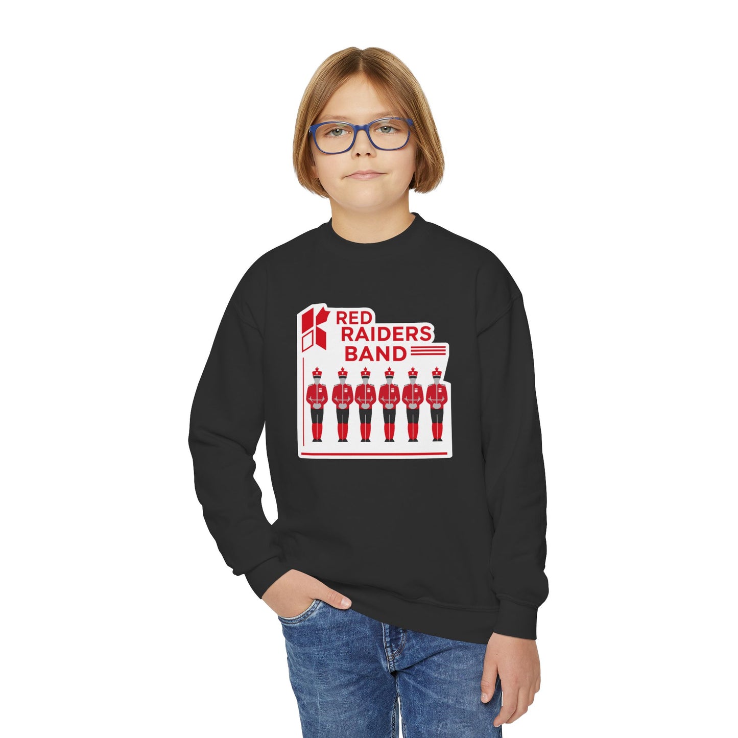 Youth Crewneck Sweatshirt \ Marion County Red Raiders Band \ MCB1