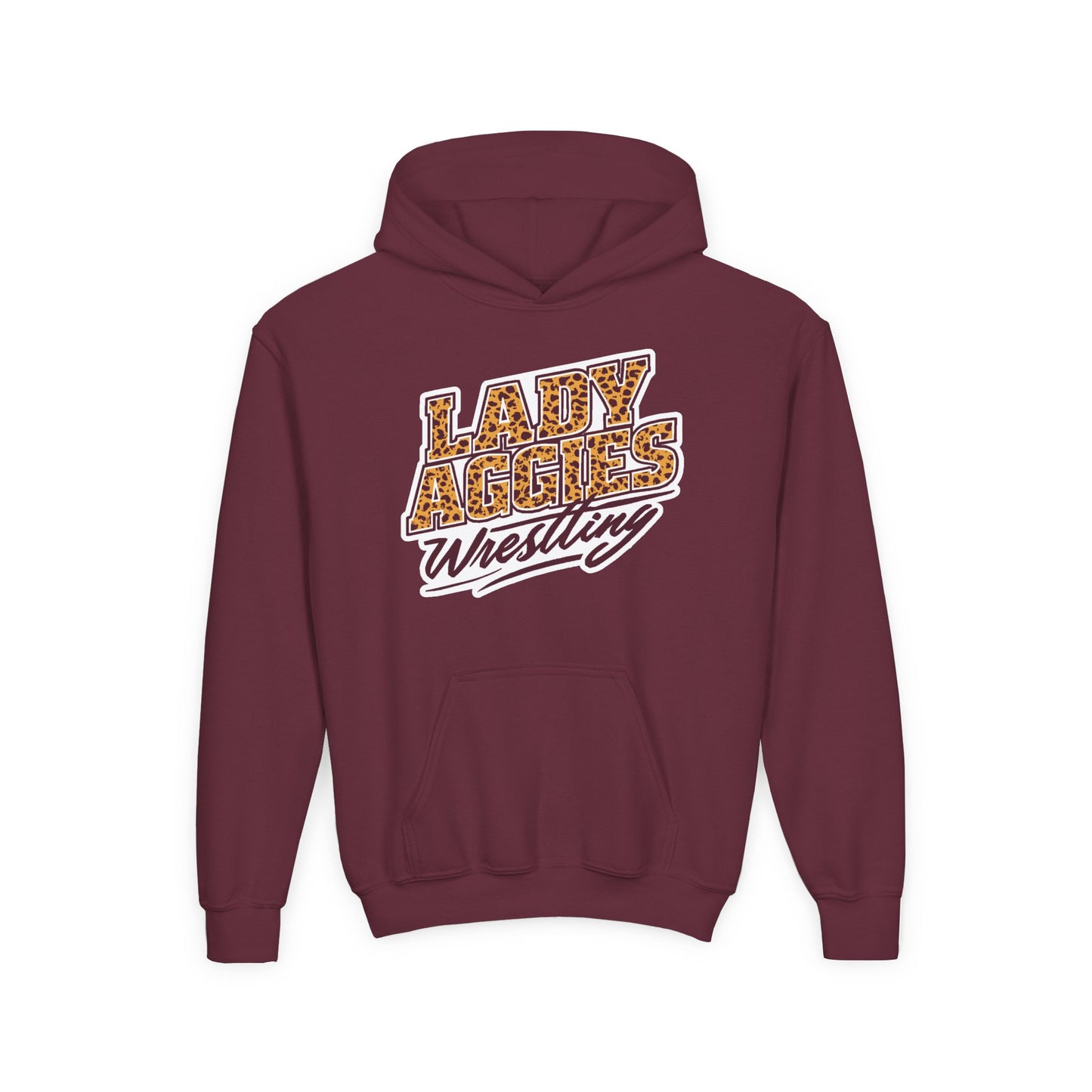 Youth Hoodie Sweatshirt \ Hamilton Aggies Wrestling \ HAWG3