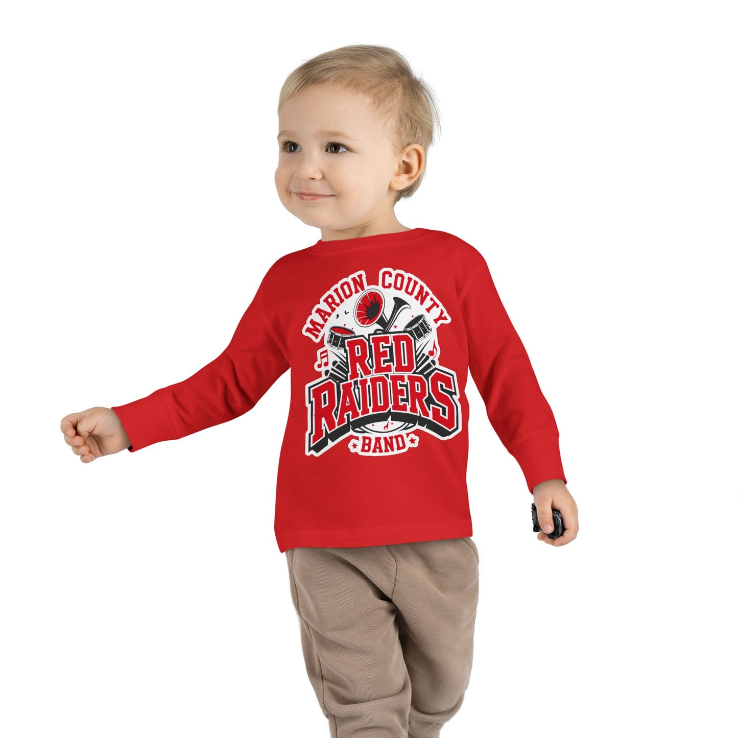 Toddler Long Sleeve Tee \ Marion County Red Raiders Band \ MCB2