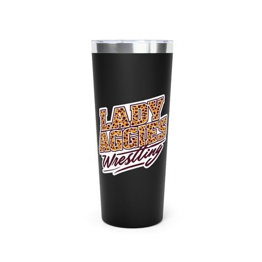 22oz Copper Insulated Tumbler \ Hamilton Aggies Wrestling \ HAWG3
