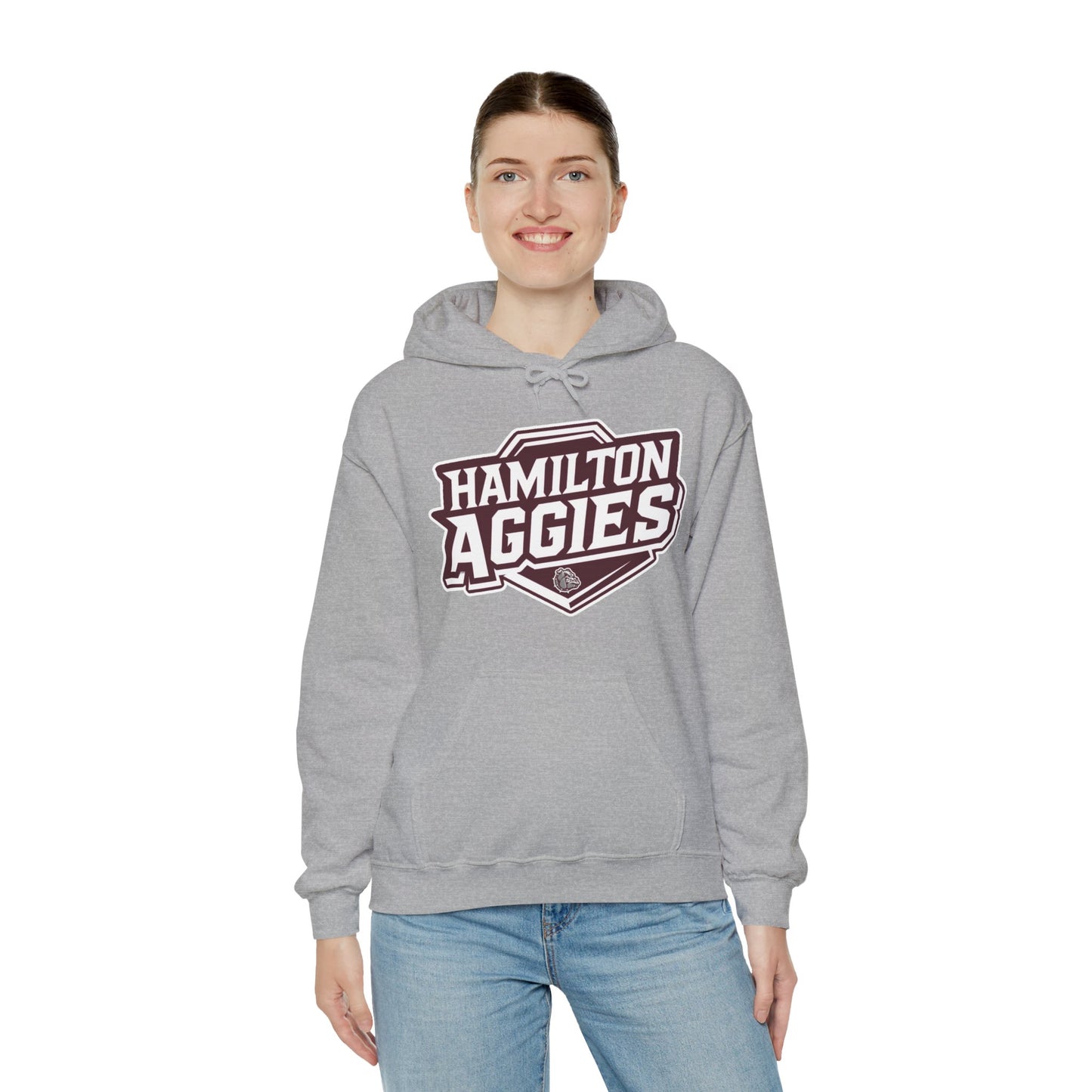 Adult Hoodie Sweatshirt \ Hamilton Aggies \ HA1