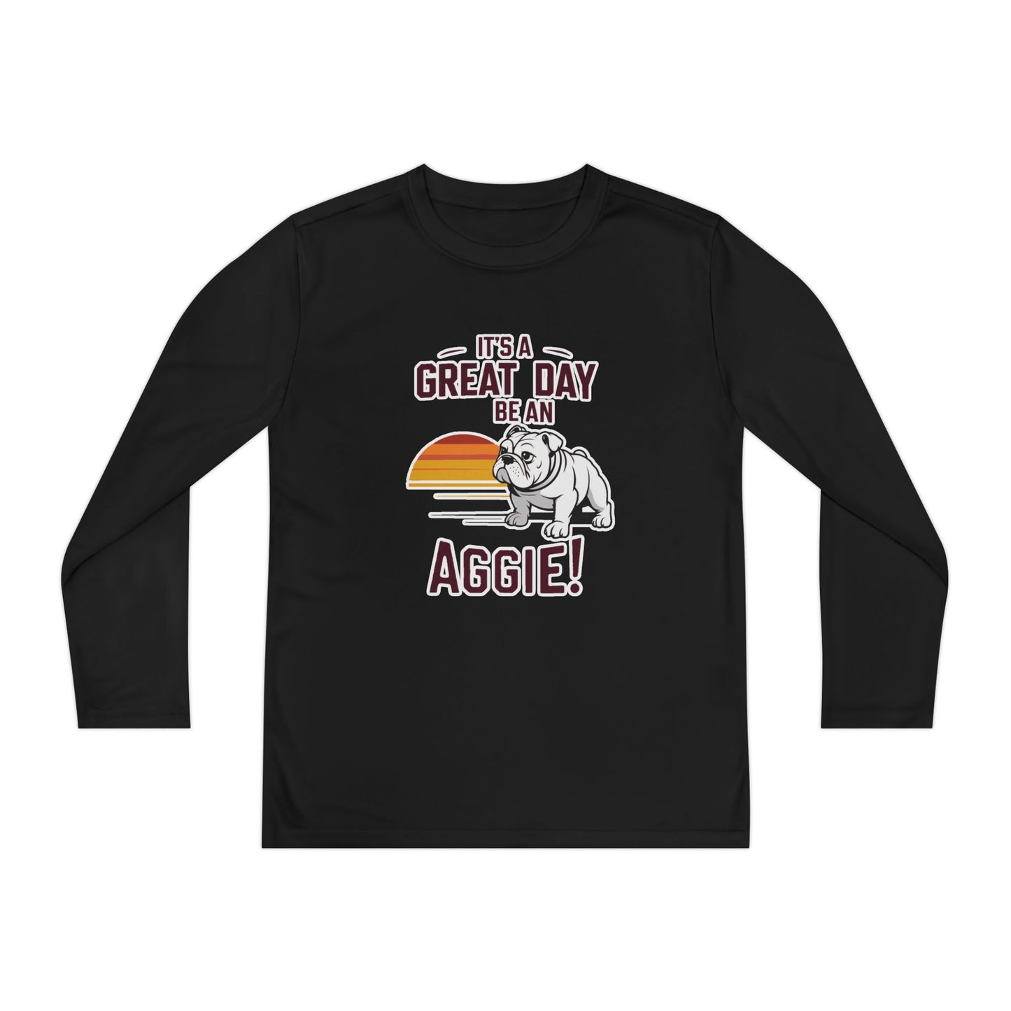 Youth Long Sleeve Tee \ It's a Great Day to be an Aggie! \ GDA3