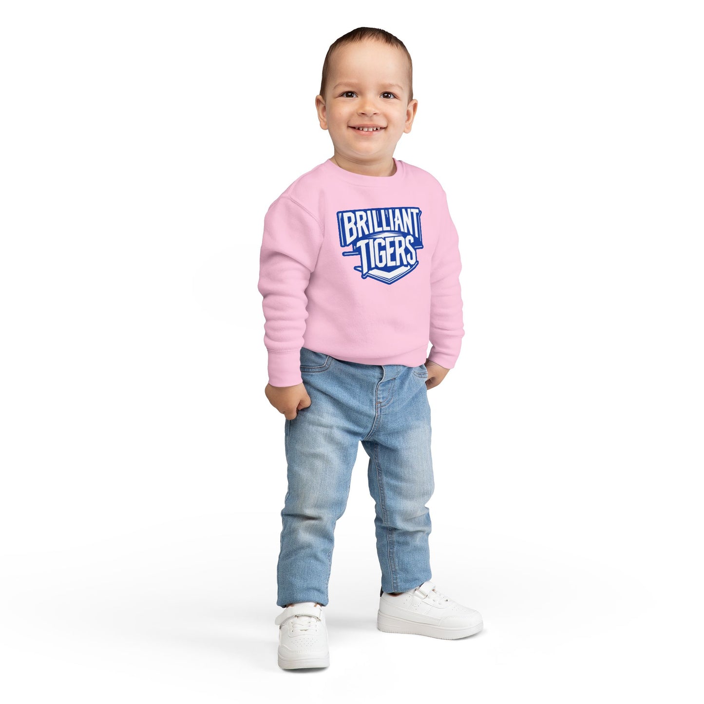 Toddler Crewneck Sweatshirt \ Brilliant Tigers \ BT2