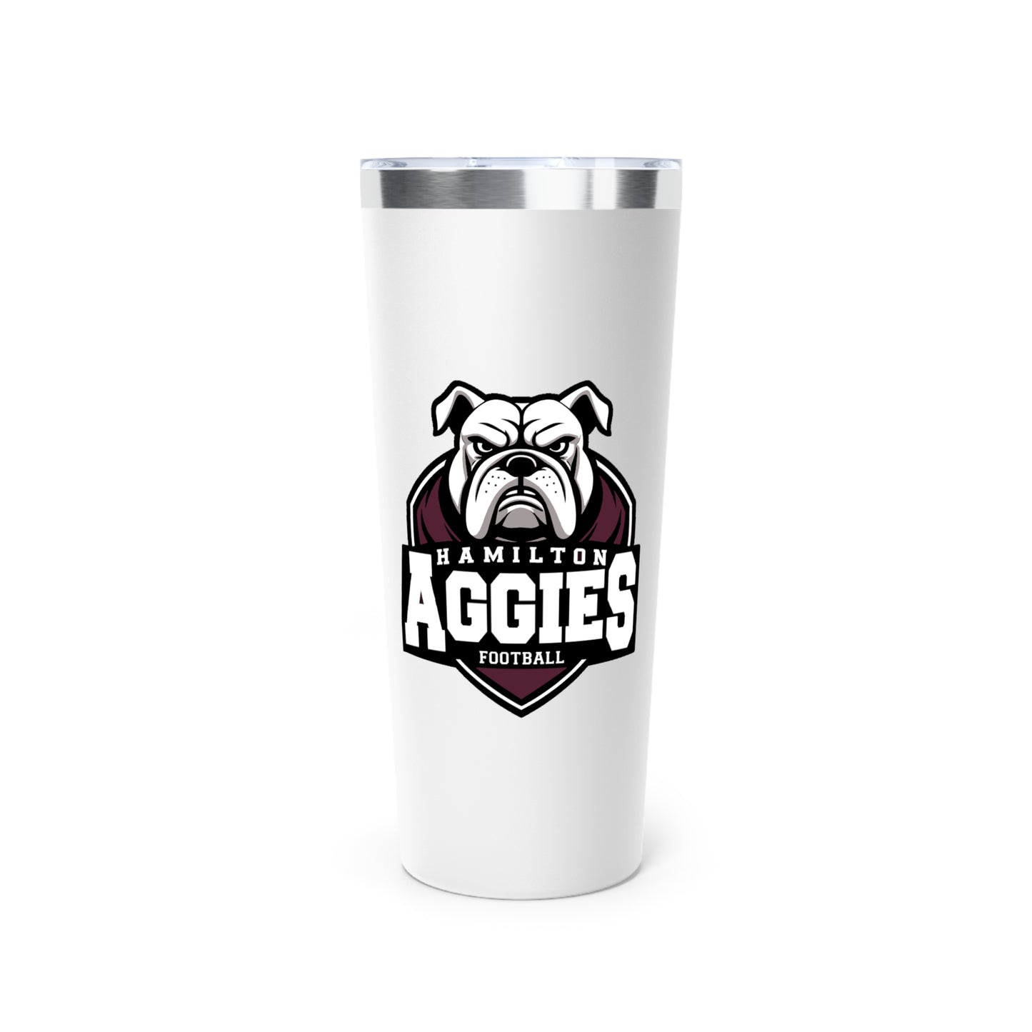 22oz Copper Insulated Tumbler \ Hamilton Aggies Football \ HAF2