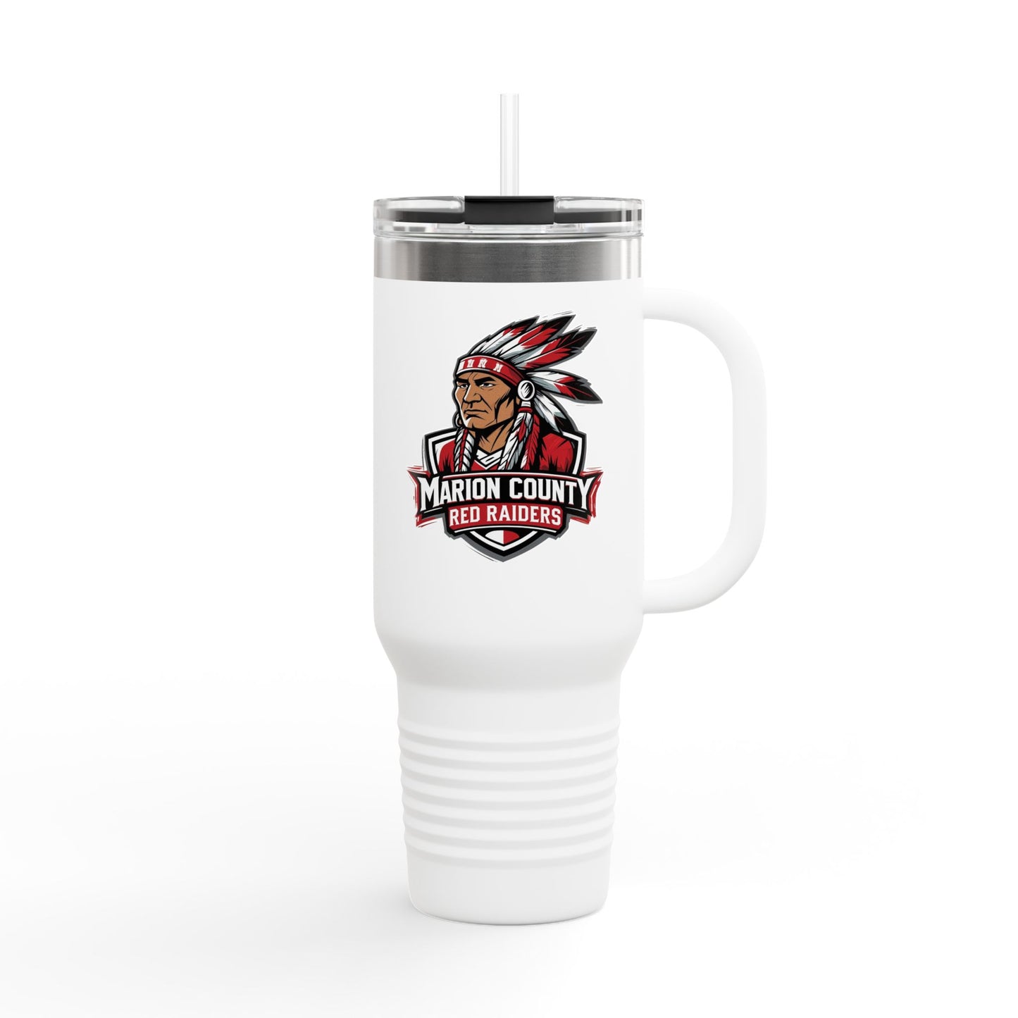 40oz Insulated Tumbler \ Marion County Red Raiders \ MC2