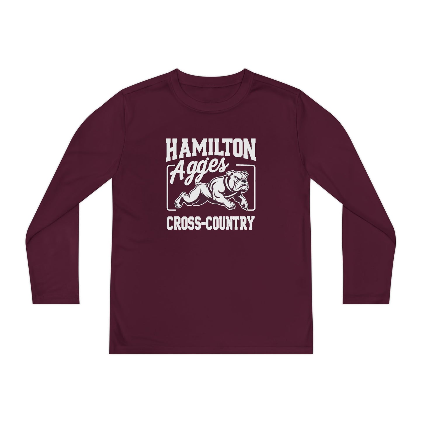 Youth Long Sleeve Tee \ Hamilton Aggies Cross-Country \ HCC2