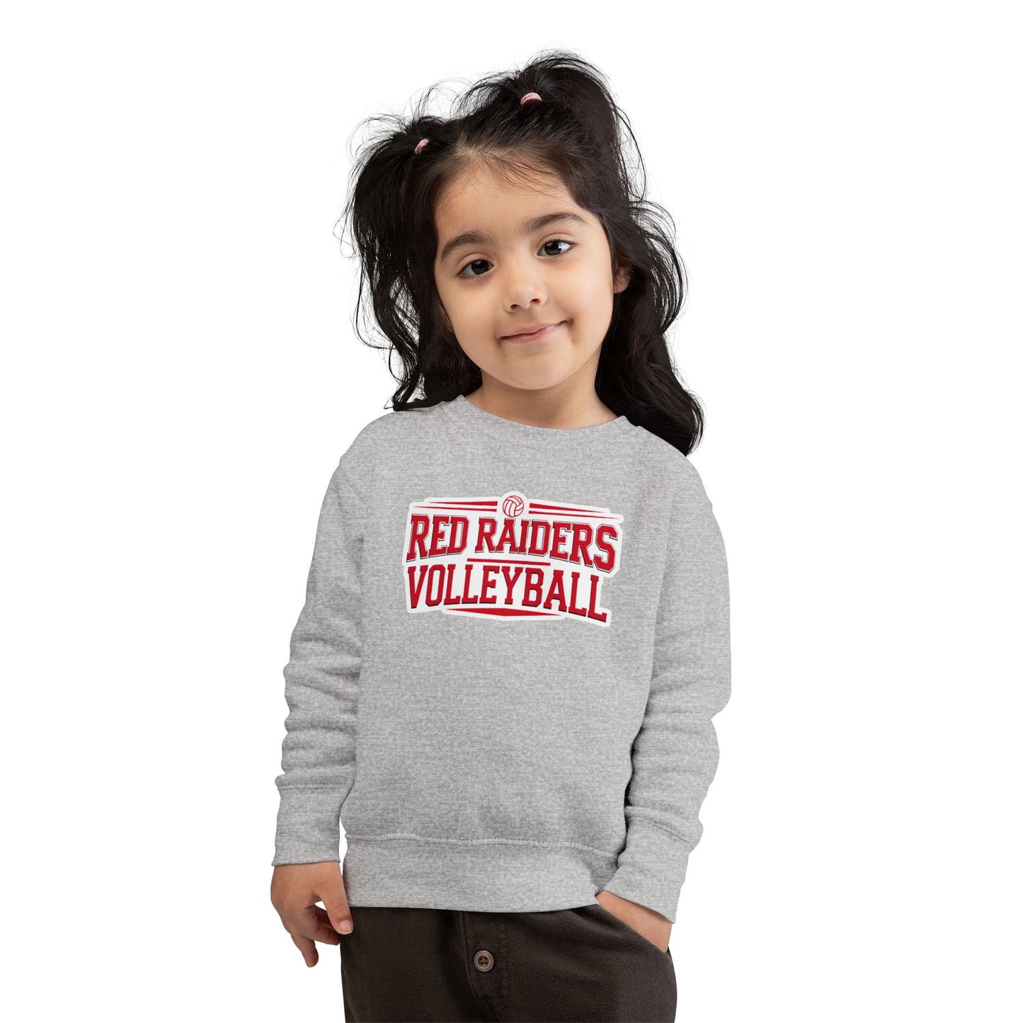 Toddler Crewneck Sweatshirt \ Marion County Red Raiders Volleyball \ MCV2