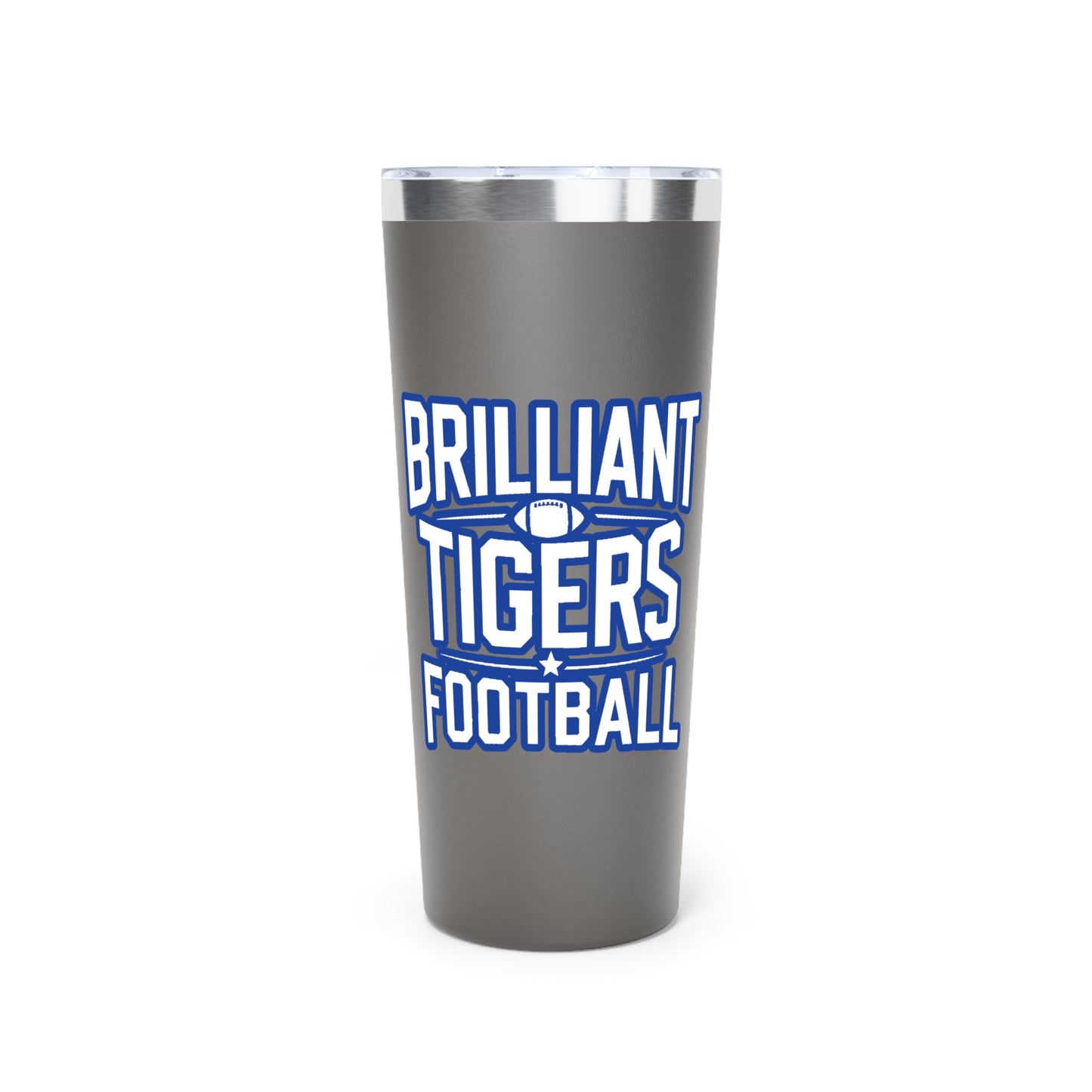 22oz Copper Insulated Tumbler \ Brilliant Tigers Football \ BTF1