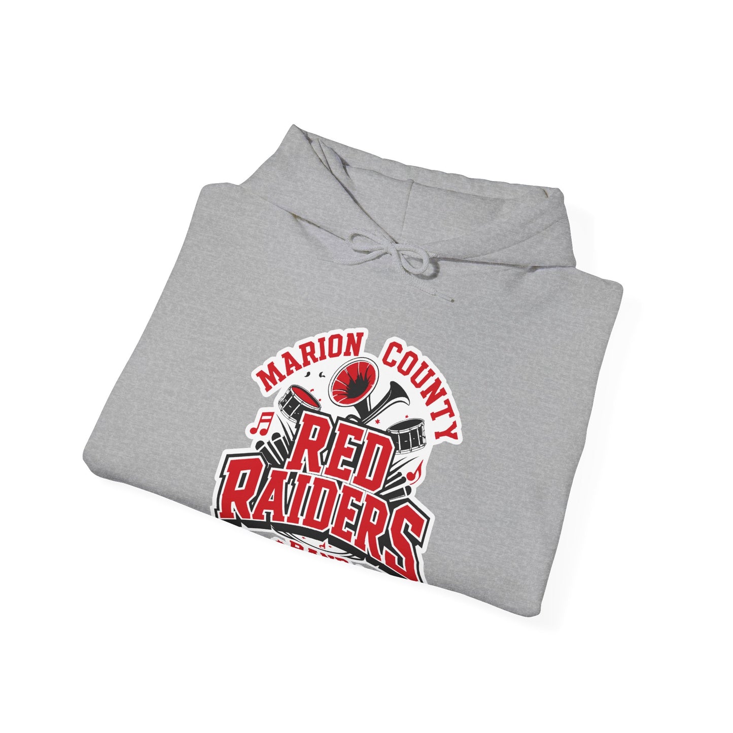 Adult Hoodie Sweatshirt \ Marion County Red Raiders Band \ MCB2