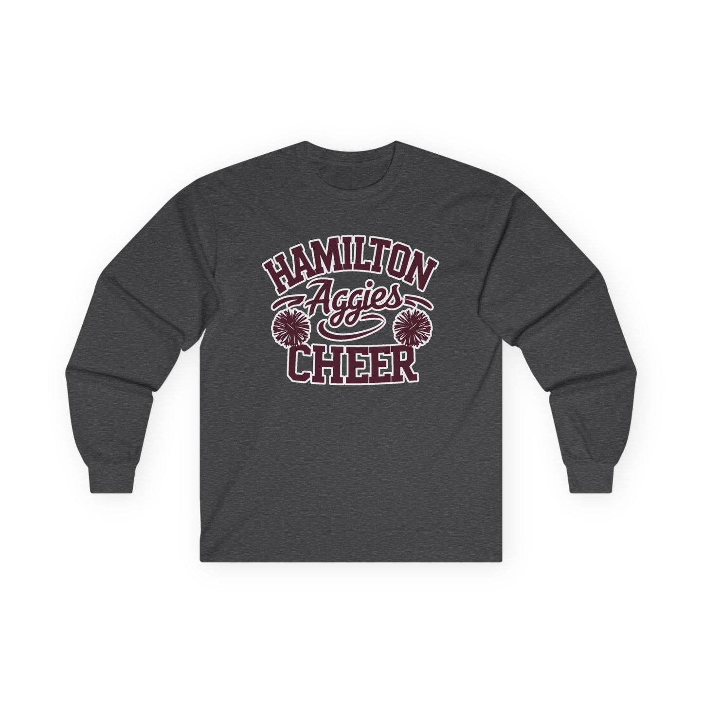 Adult Long Sleeve Tee \ Hamilton Aggies Cheer \ Style HAC2
