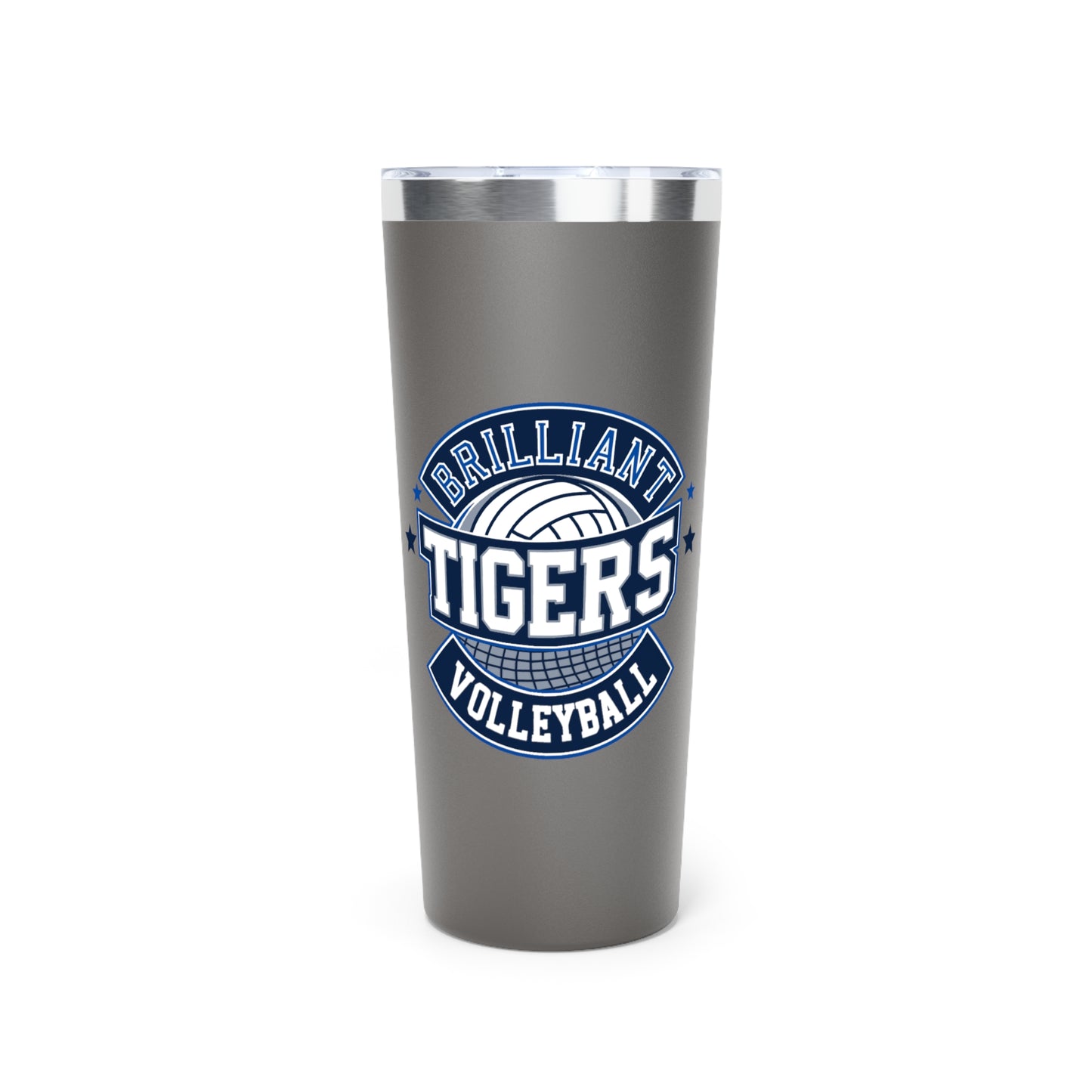 22oz Copper Insulated Tumbler \ Brilliant Tigers Volleyball \ BTV1