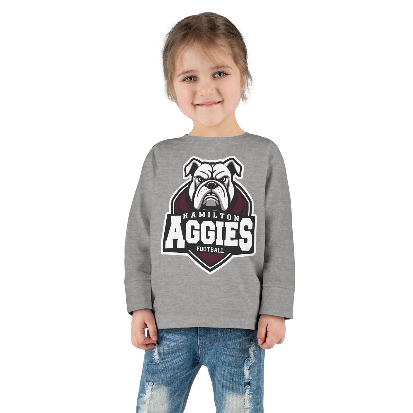 Toddler Long Sleeve Tee \ Hamilton Aggies Football \ HAF2