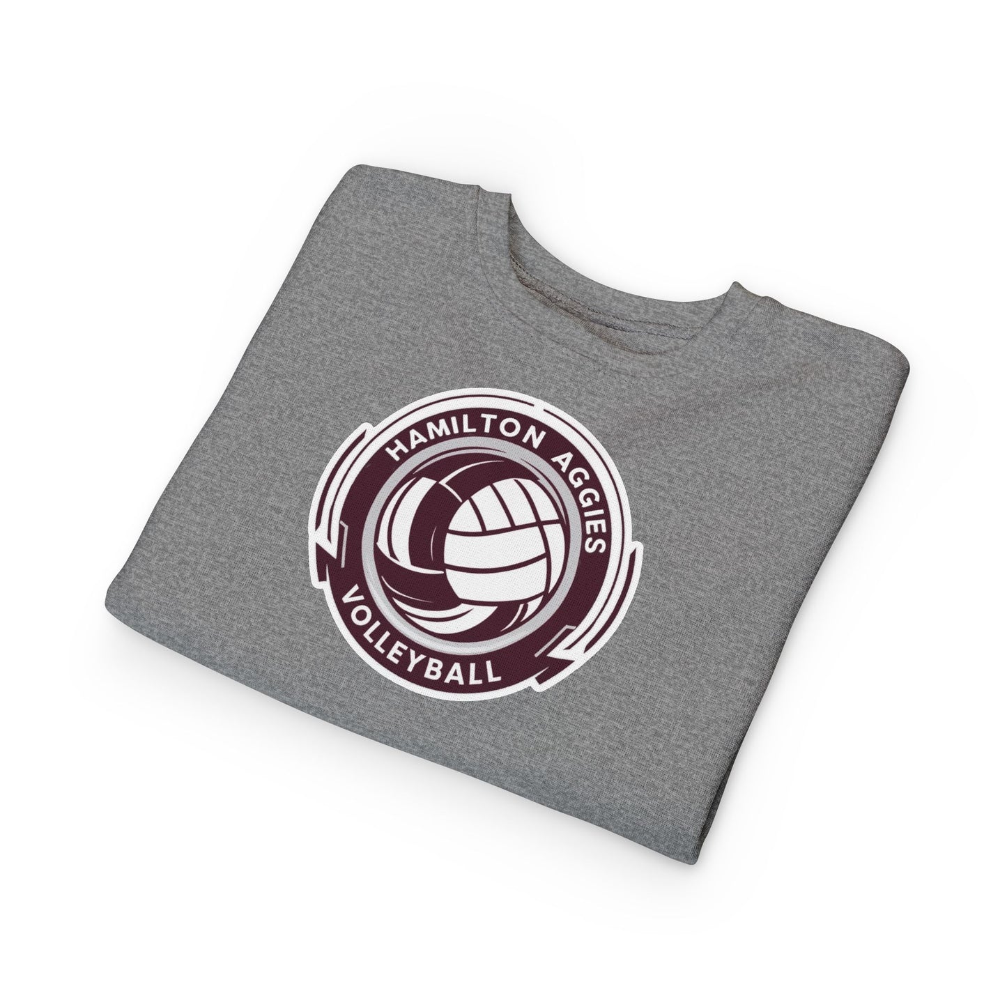 Toddler Crewneck Sweatshirt \ Hamilton Aggies Volleyball \ HAV1