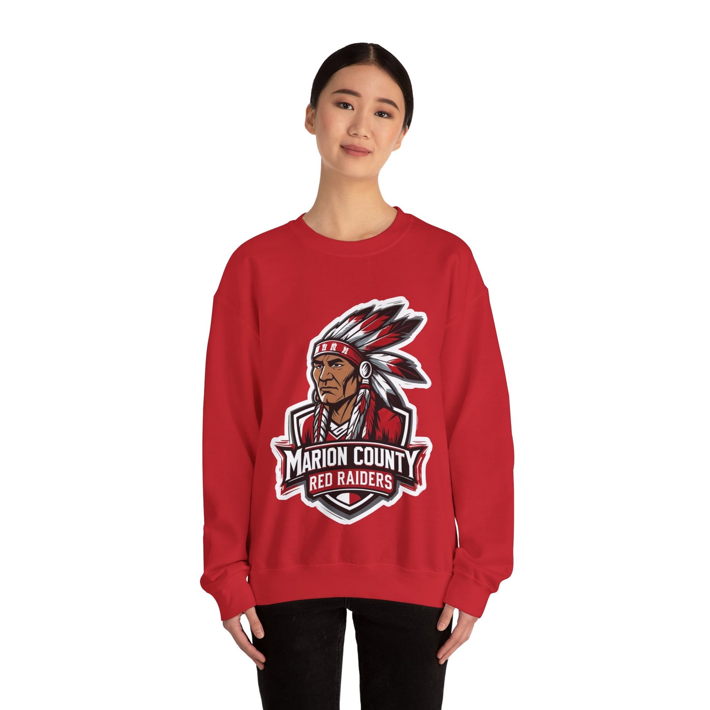 Adult Crewneck Sweatshirt \ Marion County Red Raiders \ MC2