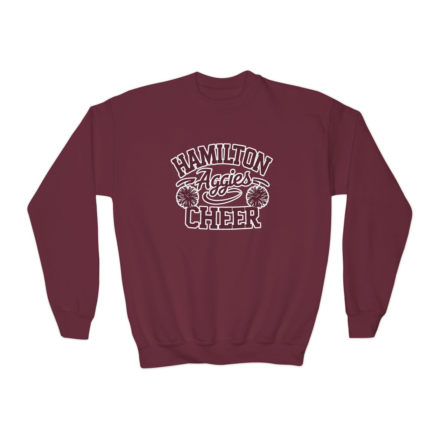 Youth Crewneck Sweatshirt \ Hamilton Aggies Cheer \ Style HAC2