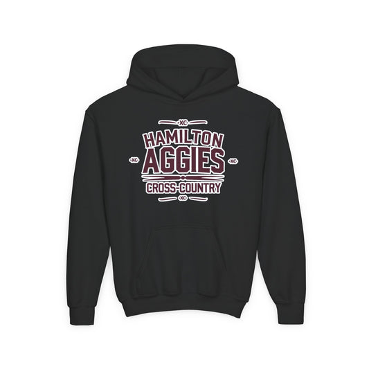 Youth Hoodie Sweatshirt \ Hamilton Aggies Cross-Country \ HCC1