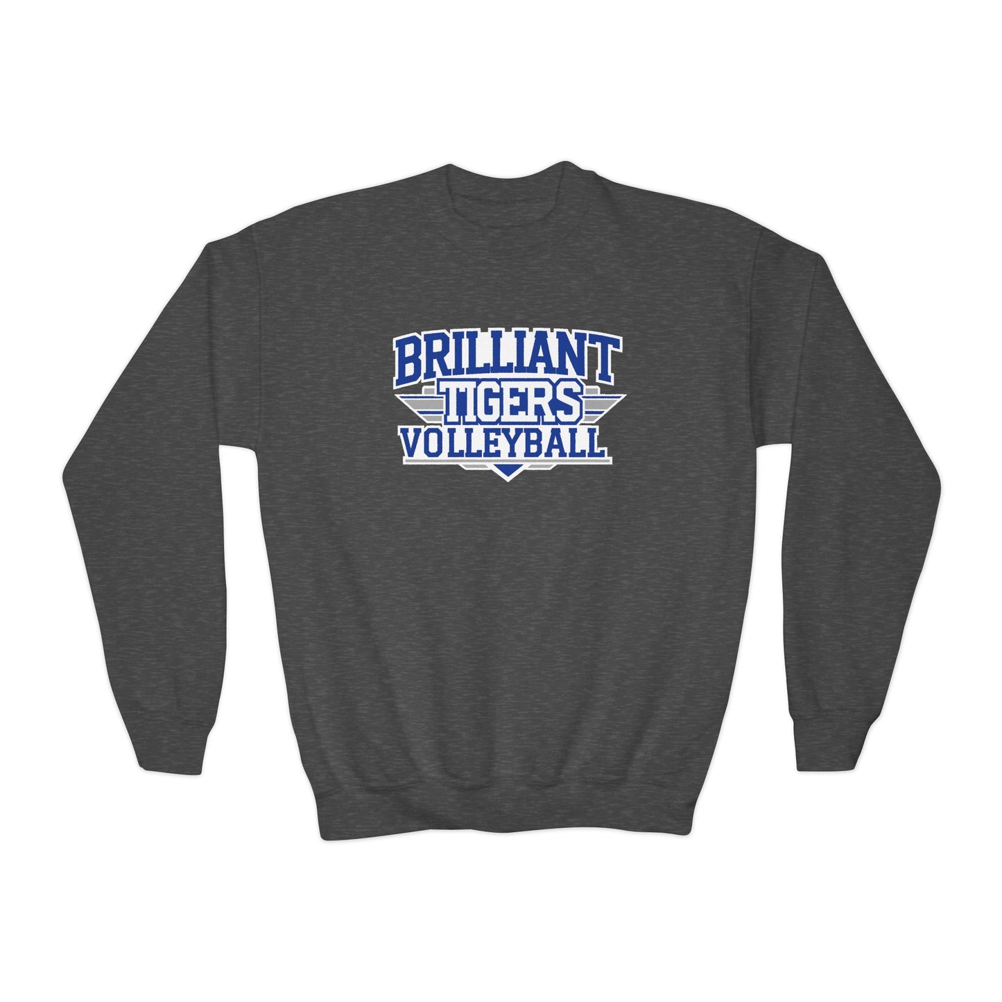 Youth Crewneck Sweatshirt \ Brilliant Tigers Volleyball \ BTV2