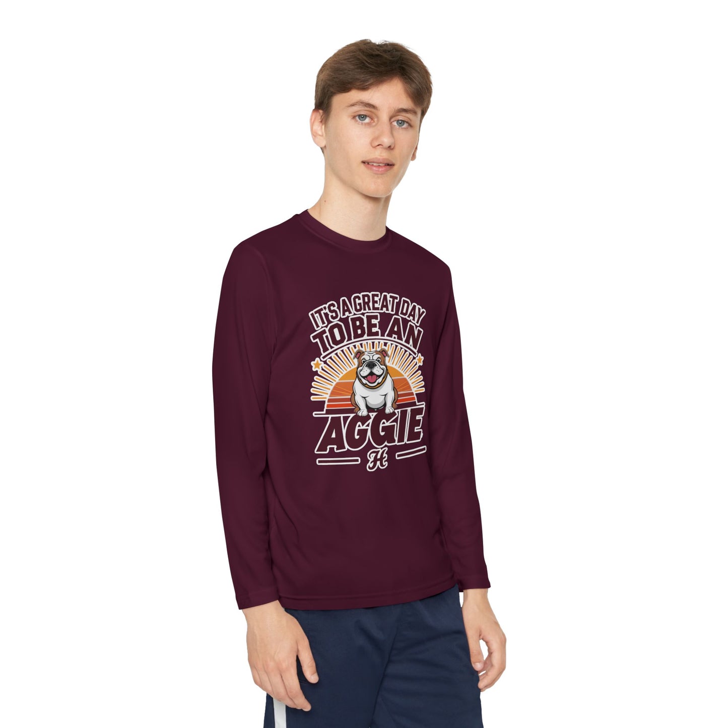 Youth Long Sleeve Tee \ It's a Great Day to Be an Aggie! \ GDA2