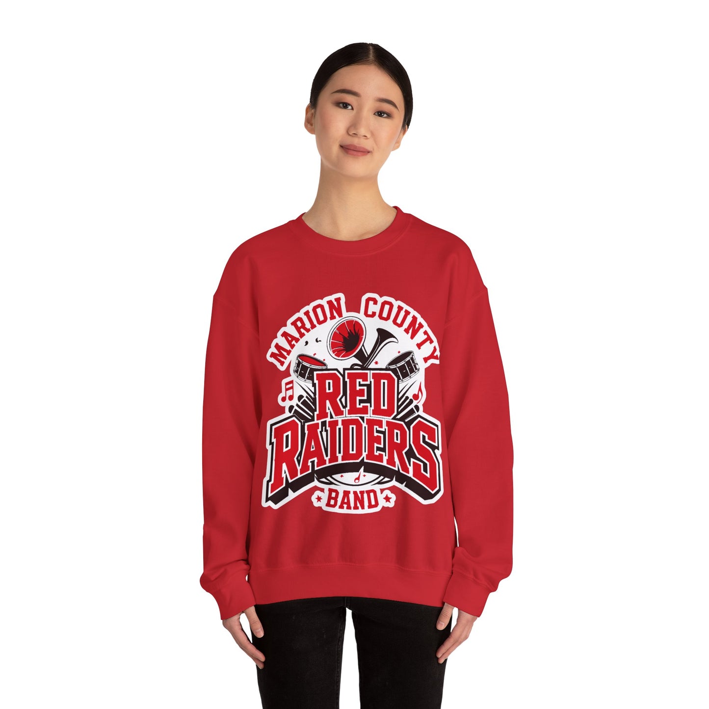 Adult Crewneck Sweatshirt \ Marion County Red Raiders Band \ MCB2