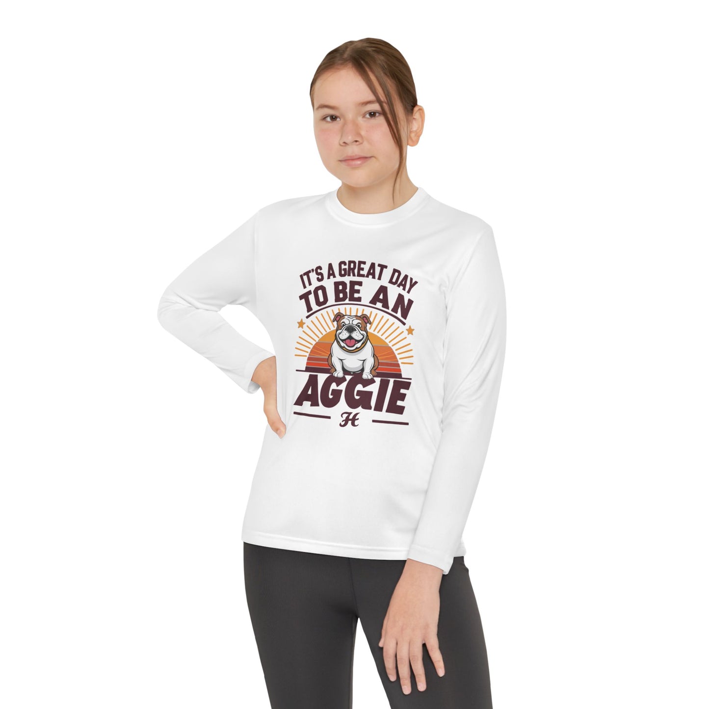 Youth Long Sleeve Tee \ It's a Great Day to Be an Aggie! \ GDA2