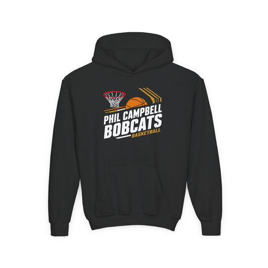 Youth Hoodie Sweatshirt \ Phil Campbell Bobcats Basketball \ PCBBK1
