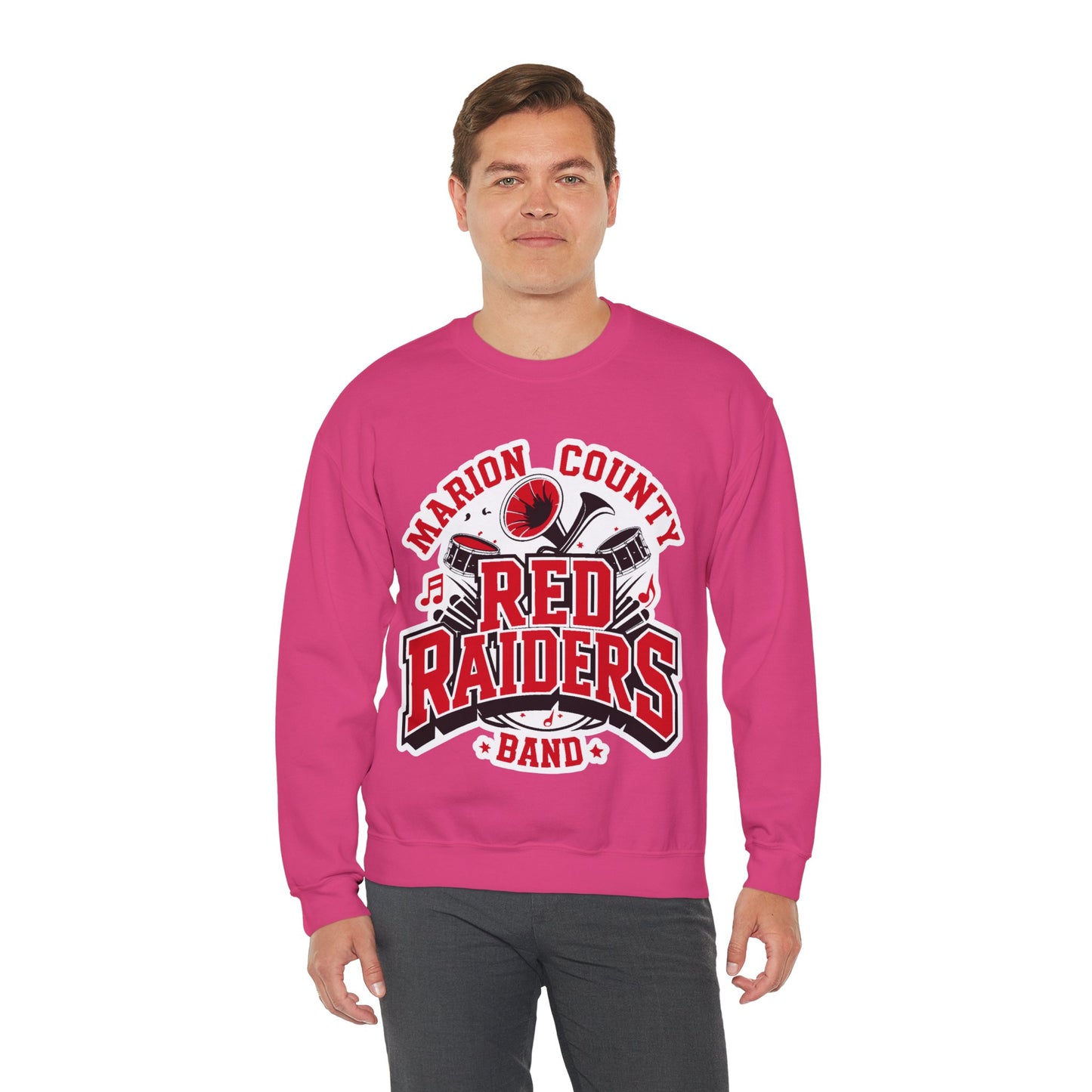 Adult Crewneck Sweatshirt \ Marion County Red Raiders Band \ MCB2