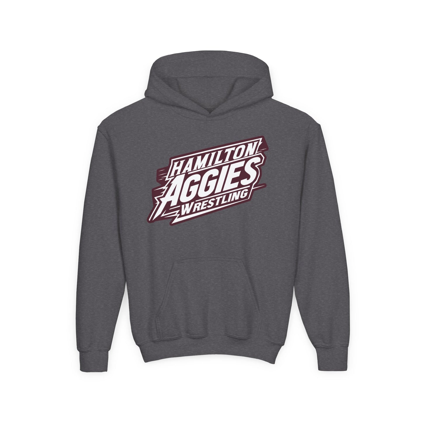 Youth Hoodie Sweatshirt \ Hamilton Aggies Wrestling \ HAW1