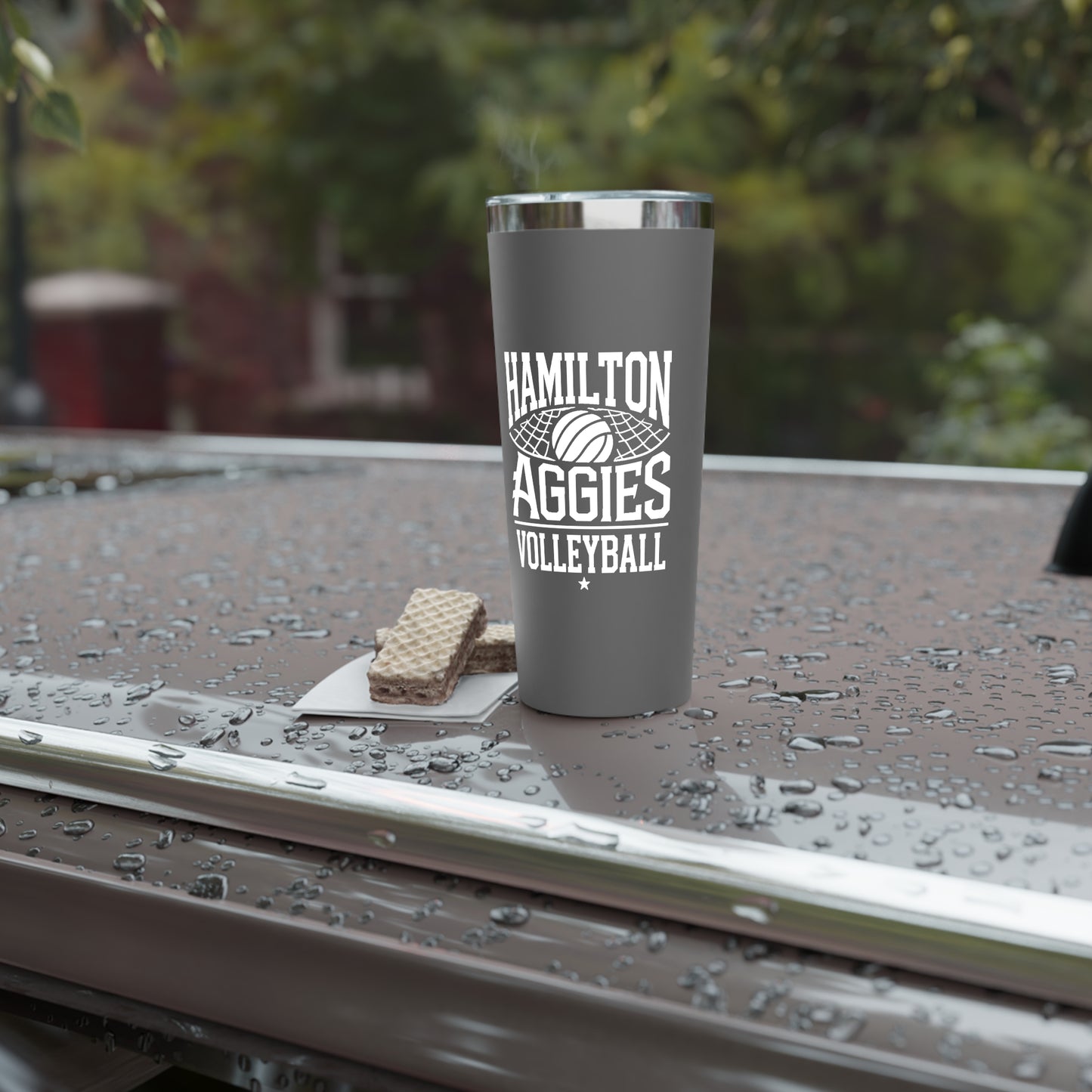 22oz Copper Insulated Tumbler \ Hamilton Aggies Volleyball \ HAV2