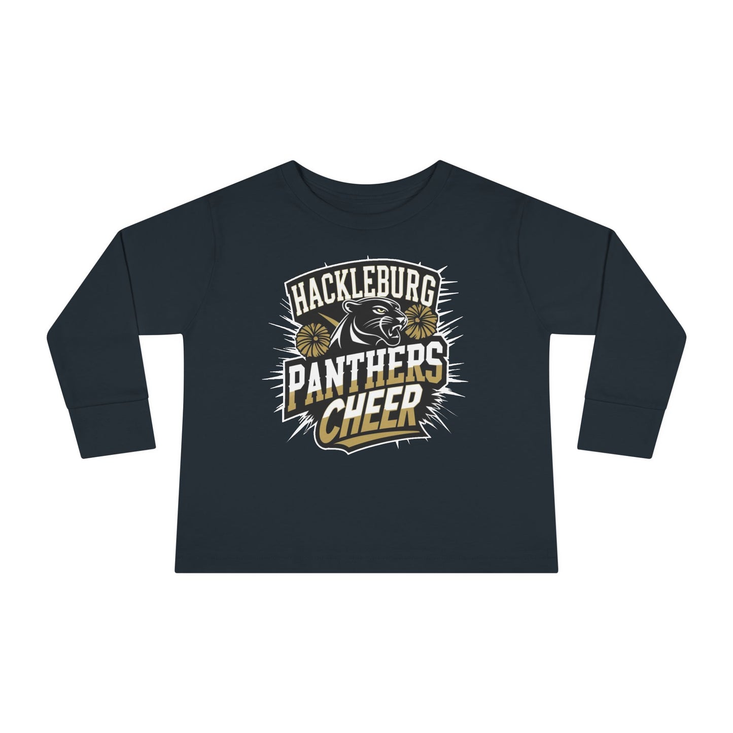 Toddler Long Sleeve Tee \ Hackleburg Panthers Cheer \ HPC1