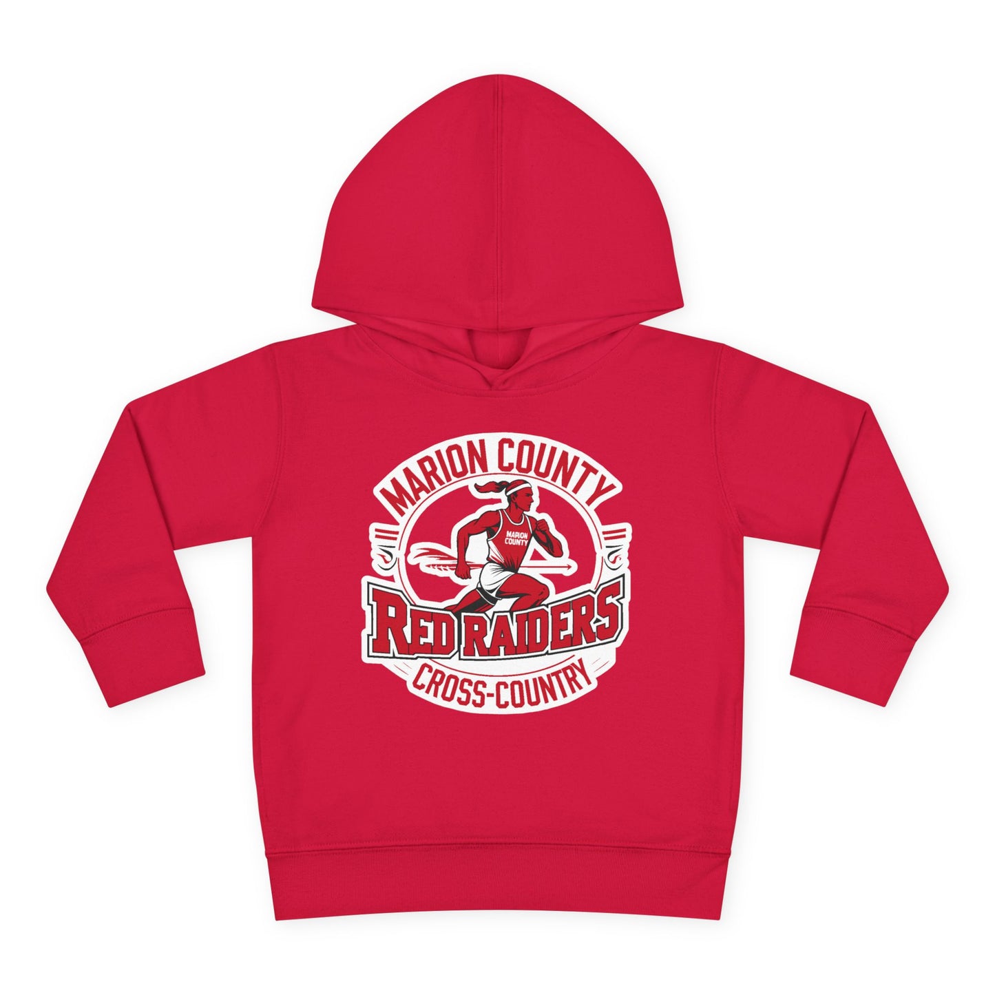 Toddler Hoodie Sweatshirt \ Marion County Red Raiders Cross-Country \ MCCC2